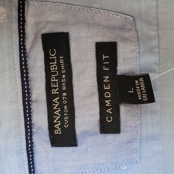 SOLD MENS Banana Republic Skull Print Camden Fit Cotton Button Down Shirt Size L - Picture 6 of 8